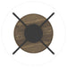 Delfin Round Glass Top Coffee Table Black and Brown