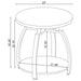 Dacre 2-piece Round Coffee and End Table Set Dark Charcoal