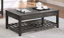 Cliffview Rectangular Wood Lift Top Coffee Table Grey