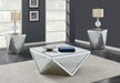 Amore 3-piece Mirrored Coffee and End Table Set Silver