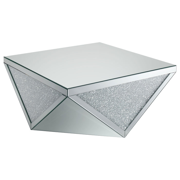 Amore 3-piece Mirrored Coffee and End Table Set Silver