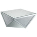 Amore 3-piece Mirrored Coffee and End Table Set Silver
