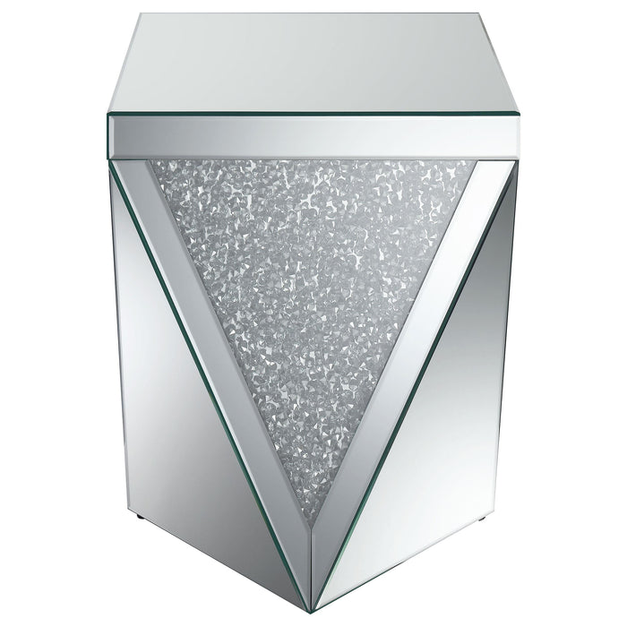 Amore 3-piece Mirrored Coffee and End Table Set Silver