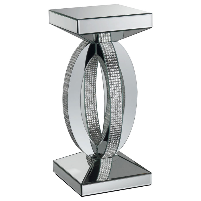 Amalia 3-piece Mirrored Coffee and End Table Set Silver