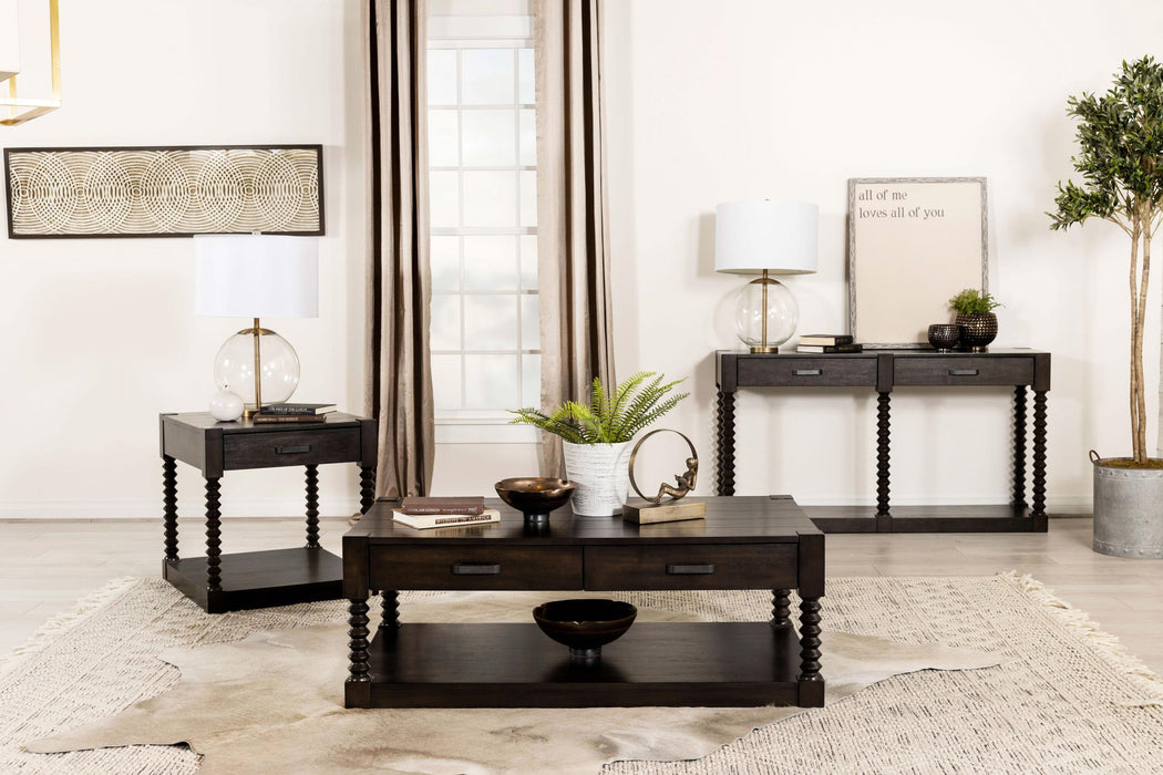 Meredith 1-drawer Rectangular Side End Table Coffee Bean
