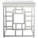 Dafina Square Mirrored Top Side End Table Chrome