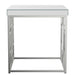 Dafina Square Mirrored Top Side End Table Chrome