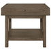 Owen 1-drawer Rectangular Side End Table Wheat Brown