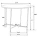 Ellison Round Marble Top Side End Table White and Gold