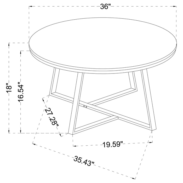 Hugo 2-piece Coffee and End Table Set White Faux Marble