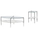 Cadee 2-piece Oval Coffee and End Table Set Chrome