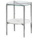Cadee 2-piece Oval Coffee and End Table Set Chrome