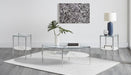 Cadee 3-piece Oval Coffee and End Table Set Chrome
