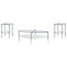 Cadee 3-piece Oval Coffee and End Table Set Chrome