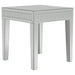 Whitfield Square Mirrored End Side Table Silver