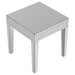 Whitfield Square Mirrored End Side Table Silver