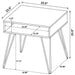 Fanning Engineered Wood Side End Table Golden Oak