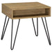 Fanning 2-piece Lift Top Coffee and End Table Set Golden Oak