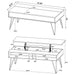 Fanning 2-piece Lift Top Coffee and End Table Set Golden Oak