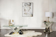 Taffeta 2-piece Mirrored Coffee and End Table Set Silver