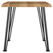 Zander Square Wood Top Coffee Table Natural Brown