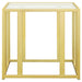 Adri Rectangular Glass Top Side End Table Matte Brass