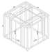 Adri Rectangular Glass Top Side End Table Matte Brass