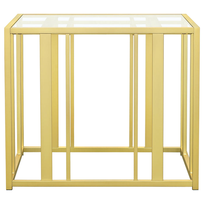 Adri 3-piece Coffee and End Table Set Matte Brass