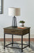 Byers 1-drawer Square Engineered Wood End Table Brown Oak