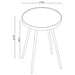 Kaelyn Round Mirror Top End Side Table Gold