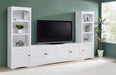Laughlin 4-door Engineered Wood 78-inch TV Stand White