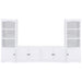 Laughlin 3-shelf Engineered Wood Media Tower White