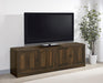 Laughlin 4-door Engineered Wood 78-inch TV Stand Dark Pine