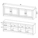 Laughlin 4-door Engineered Wood 78-inch TV Stand Dark Pine