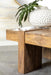 Samira Square Solid Wood Coffee Table Natural Sheesham