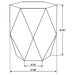 Zalika Hexagonal Solid Mango Wood End Table Natural