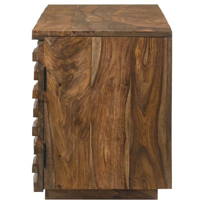 Julia 2-door Solid Sheesham Wood 58-inch TV Stand Natural