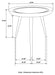 Zoe Round Mango Wood Side End Table Natural and Black