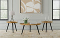 Zoe 3-piece Mango Wood Coffee and End Table Set Natural