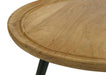 Zoe Round Mango Wood Coffee Table Natural and Black