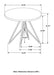 Hadi Round SmartTop Side End Table Cement and Gunmetal
