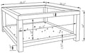 Valentina 1-shelf Square Glass Top Coffee Table Silver
