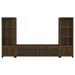 Sachin 3-piece 79-inch TV Entertainment Center Dark Pine