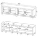 Sachin 4-door Engineered Wood 79-inch TV Stand Dark Pine