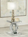 Breena Rectangular Mirrored Acrylic End Table Silver