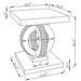 Breena Rectangular Mirrored Acrylic End Table Silver