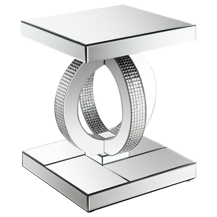 Breena 3-piece Mirrored Coffee and End Table Set Silver
