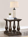 Walden Rectangular Wood Side End Table Coffee Brown