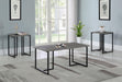 Nyla 3-piece Engineered Wood Coffee Table Set Weathered Grey
