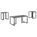 Nyla 3-piece Engineered Wood Coffee Table Set Weathered Grey